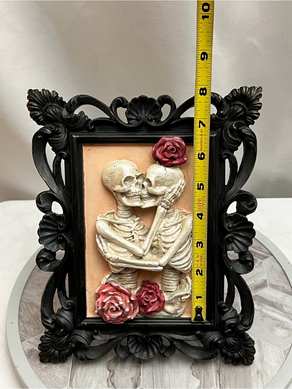 Ashland Dark Romance Skeleton Couple Roses Gothic Halloween Tabletop Décor - Picture 9 of 9